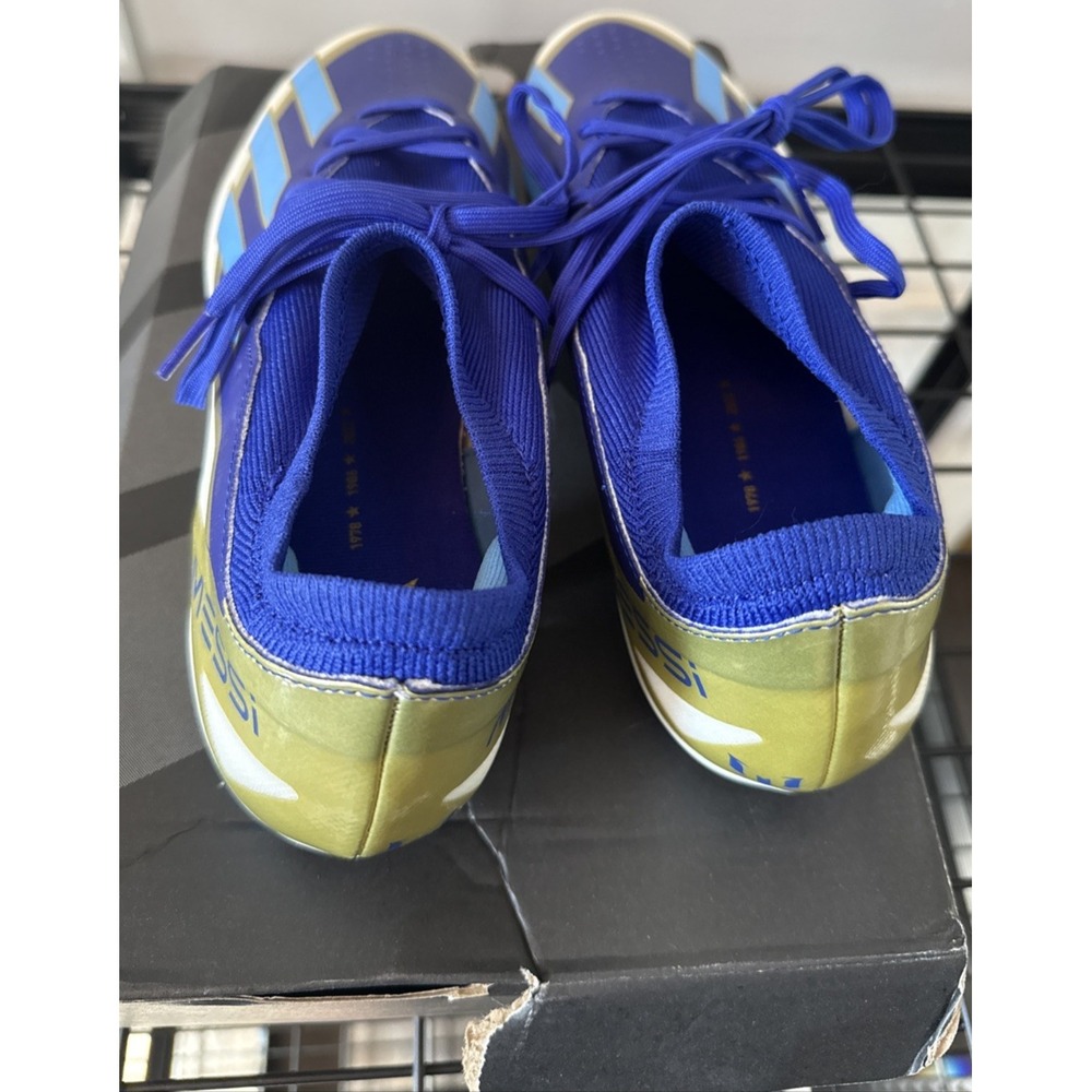 Adidas X Crazyfast League Messi Blue Gold Soccer Cleats Size 12 New In Box NiB - Picture 6 of 16